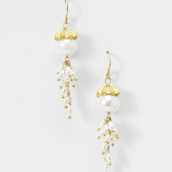Wendy Mink Jewelry - Wendy Mink Pearl Cluster Drop Earrings